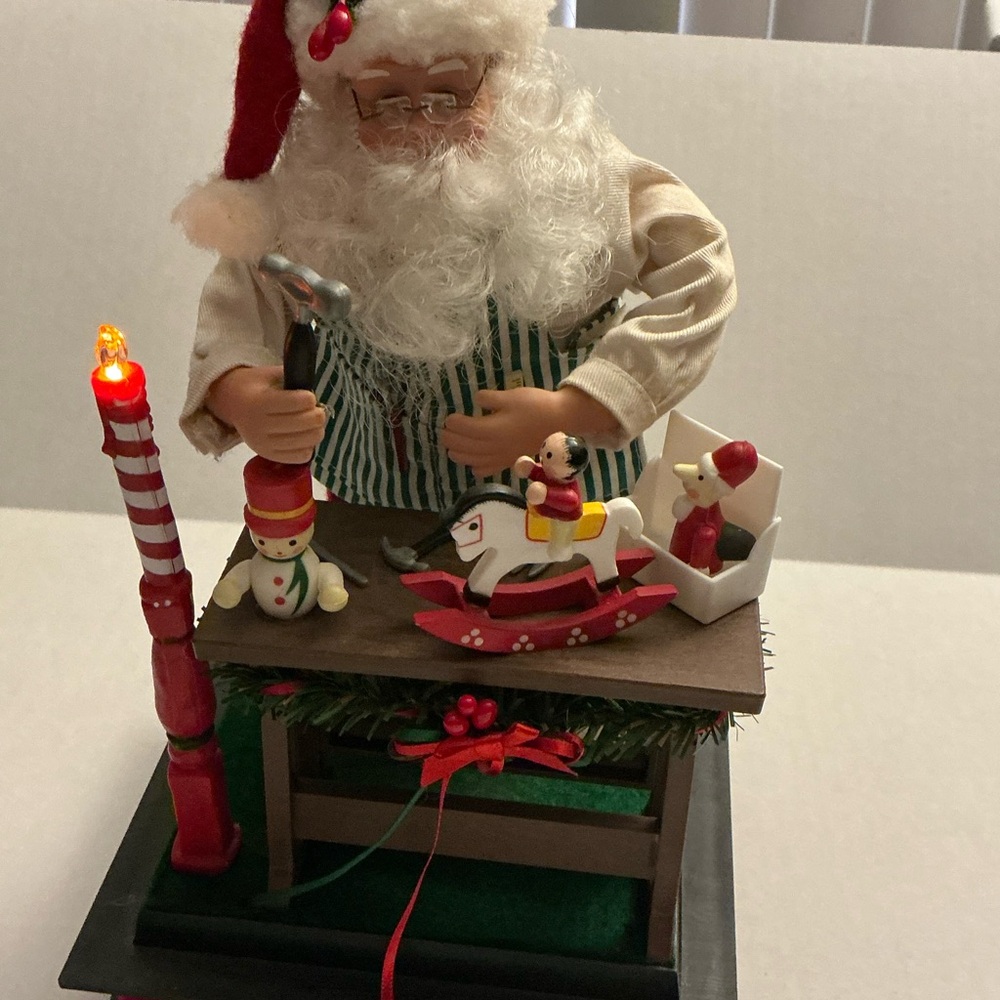 Festive Santa Workshop Figurine